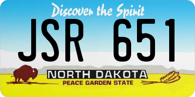 ND license plate JSR651