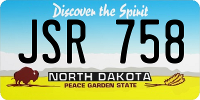 ND license plate JSR758