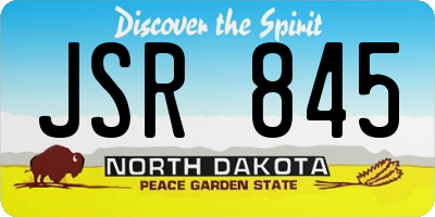 ND license plate JSR845