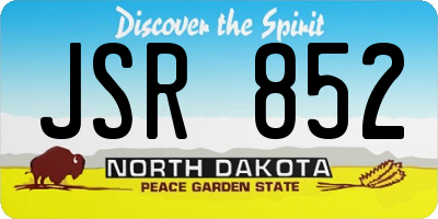 ND license plate JSR852