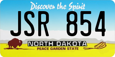 ND license plate JSR854