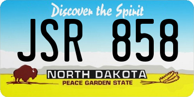 ND license plate JSR858