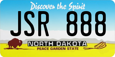 ND license plate JSR888