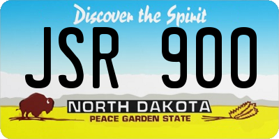 ND license plate JSR900