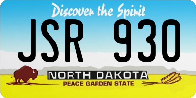 ND license plate JSR930