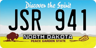 ND license plate JSR941