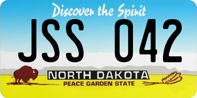 ND license plate JSS042