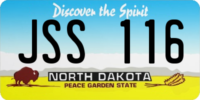ND license plate JSS116