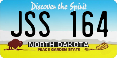 ND license plate JSS164