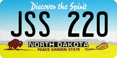 ND license plate JSS220