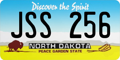 ND license plate JSS256