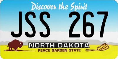ND license plate JSS267
