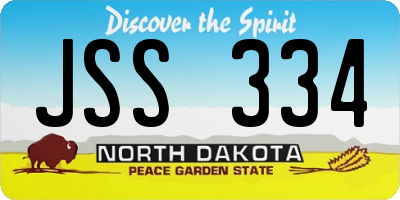 ND license plate JSS334