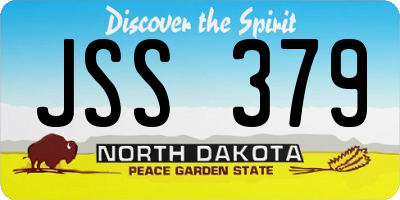 ND license plate JSS379