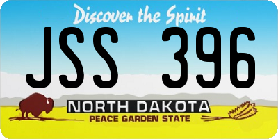 ND license plate JSS396