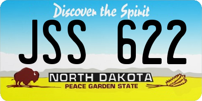 ND license plate JSS622