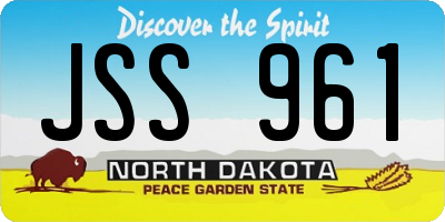 ND license plate JSS961