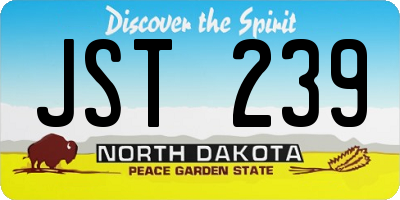 ND license plate JST239