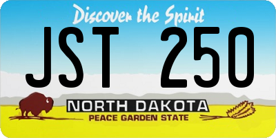 ND license plate JST250