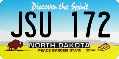 ND license plate JSU172
