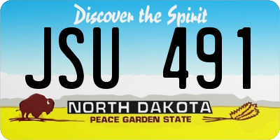ND license plate JSU491