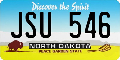 ND license plate JSU546