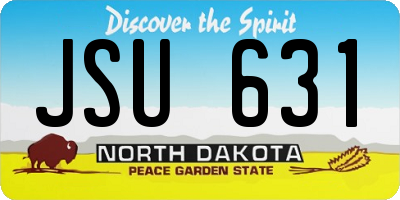 ND license plate JSU631