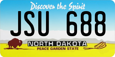 ND license plate JSU688