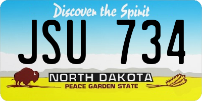 ND license plate JSU734
