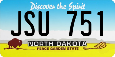 ND license plate JSU751