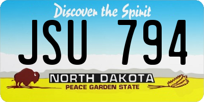 ND license plate JSU794