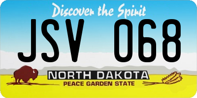 ND license plate JSV068