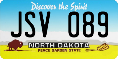ND license plate JSV089