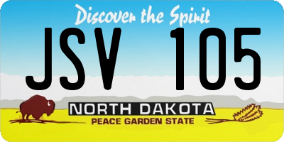 ND license plate JSV105