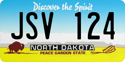 ND license plate JSV124
