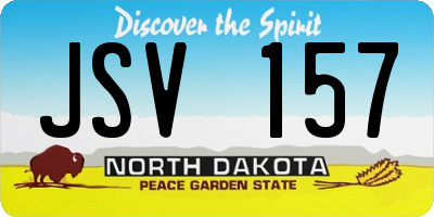 ND license plate JSV157