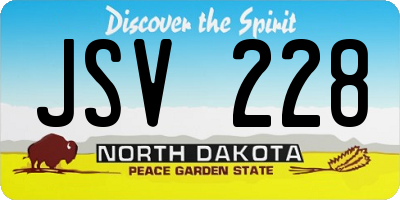 ND license plate JSV228