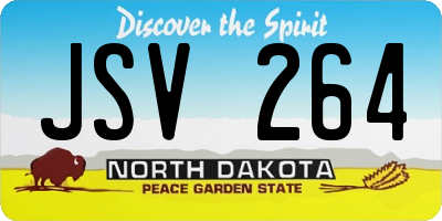 ND license plate JSV264