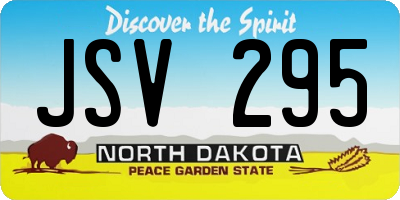 ND license plate JSV295