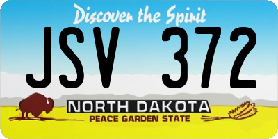 ND license plate JSV372