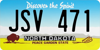 ND license plate JSV471