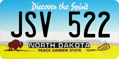 ND license plate JSV522