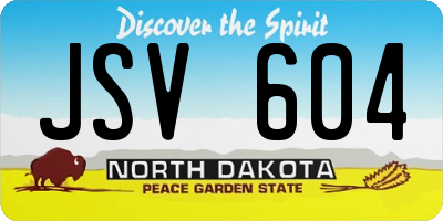 ND license plate JSV604