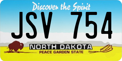 ND license plate JSV754