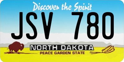 ND license plate JSV780