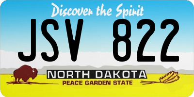 ND license plate JSV822