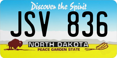 ND license plate JSV836