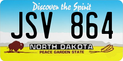 ND license plate JSV864
