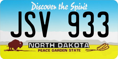 ND license plate JSV933