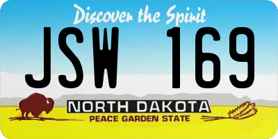 ND license plate JSW169